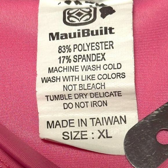 Maui Built Pink Short Sleeve Rash Guard Swim Shirt - Picture 6 of 8
